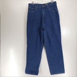 Cabela's Womens 16 Reg Flannel Lined Jeans Blue Medium Wash Cotton 33x30